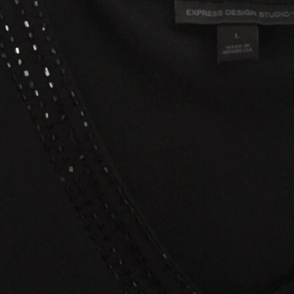 2/$10 Express large cap sleeve top w/ jeweled neck - Picture 3 of 6
